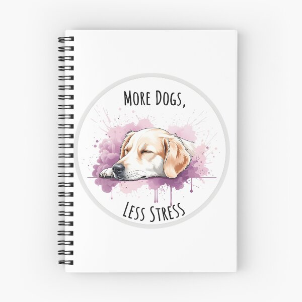 Item preview, More Dogs, Less Stress Sticker Sumi-e Ukiyo-e Watersplash ink Art designed and sold by blacksealstudio.
