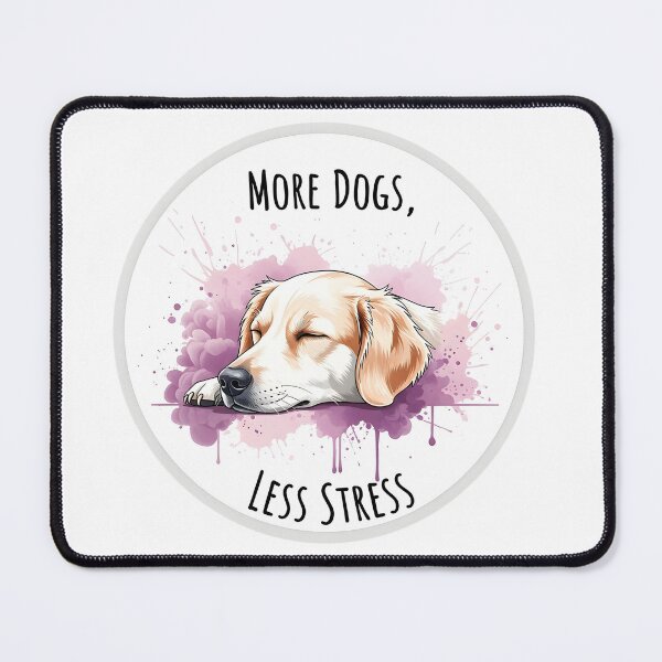 Item preview, More Dogs, Less Stress Sticker Sumi-e Ukiyo-e Watersplash ink Art designed and sold by blacksealstudio.