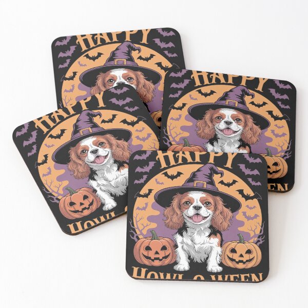 Item preview, Cavalier King Charles Spaniel Dog Whitch Hat Halloween designed and sold by tkhrbika.