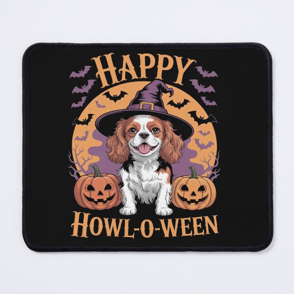 Item preview, Cavalier King Charles Spaniel Dog Whitch Hat Halloween designed and sold by tkhrbika.