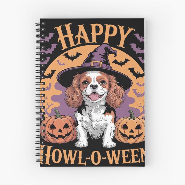 Item preview, Cavalier King Charles Spaniel Dog Whitch Hat Halloween designed and sold by tkhrbika.