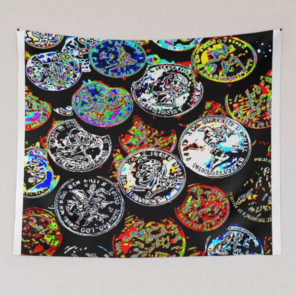 Item preview, coins electrize 3 colorful geometric abstract design designed and sold by SmashingDeals.