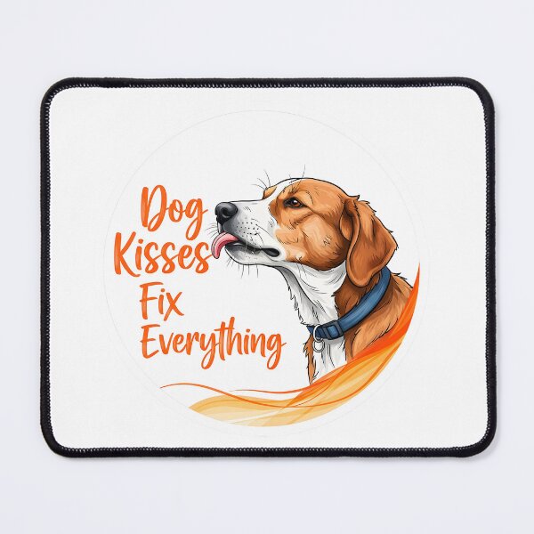 Item preview, Dog Kisses Fix Everything Sticker Sumi-e Ukiyo-e Watersplash ink Art designed and sold by blacksealstudio.