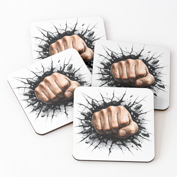 Item preview, FIST BREAKING THROUGH CHEST STICKER designed and sold by ayiesticker.