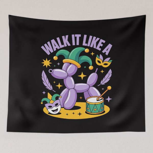 Item preview, Walk It Like A Dog Mardi Gras Carnival Party Women Men Kid designed and sold by MatthewJordas.