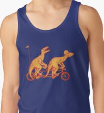Cycling raptors on tandem bicycle Tank Top