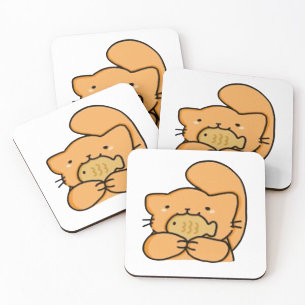Item preview, Cat with Taiyaki Fish | Kawaii Cat | Cat Drawing Anime Japanese designed and sold by designedwLUV.