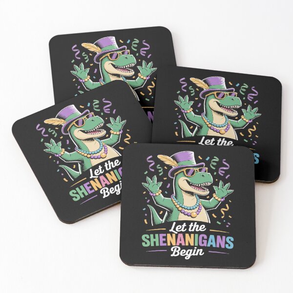 Item preview, Trex Dinosaur Mardi Gras Let The Shenanigans Begin designed and sold by AmandasHastie.