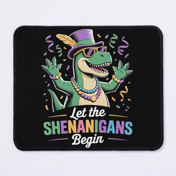 Item preview, Trex Dinosaur Mardi Gras Let The Shenanigans Begin designed and sold by AmandasHastie.