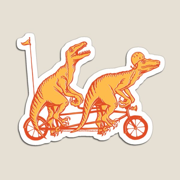 Item preview, Cycling raptors on tandem bicycle designed and sold by Amélie  Legault.