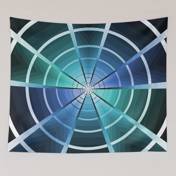 Item preview, Geometric Layout In Blues, Geometric Abstraction, Abstract Art designed and sold by DDJust4U.