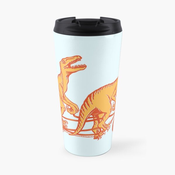 Cycling raptors on tandem bicycle Mug isotherme