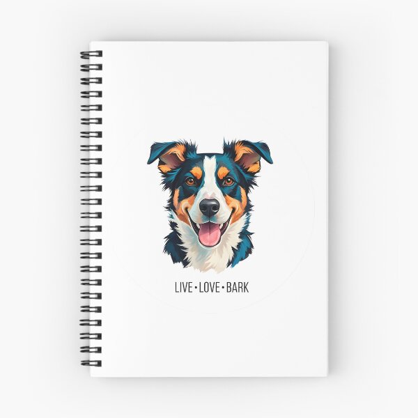 Item preview, Live Love Bark Dog Sticker Sumi-e Ukiyo-e Watersplash ink Art designed and sold by blacksealstudio.