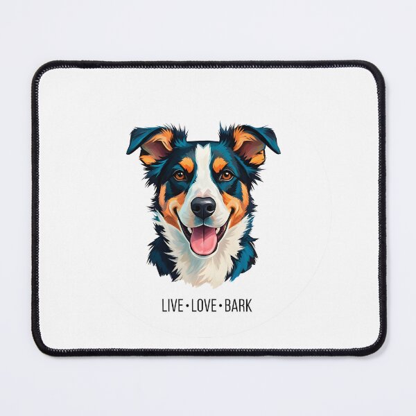Item preview, Live Love Bark Dog Sticker Sumi-e Ukiyo-e Watersplash ink Art designed and sold by blacksealstudio.