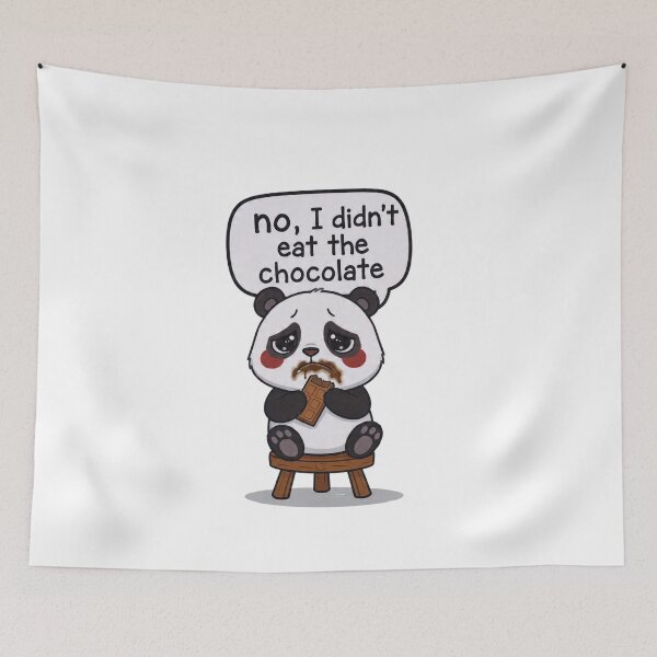 Item preview, Cute panda Denies Eating Chocolate with Evidence designed and sold by PluffyPanda.