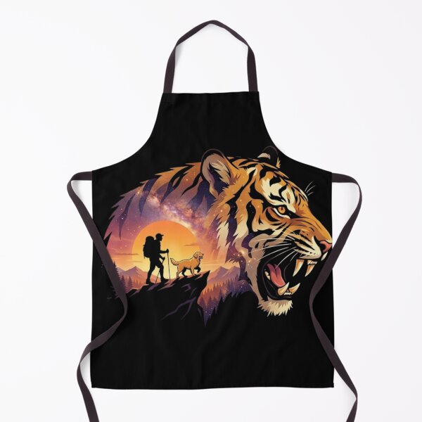 Item preview, Tiger Hiking Double Exposure Adventure Art designed and sold by Innova_Creations.