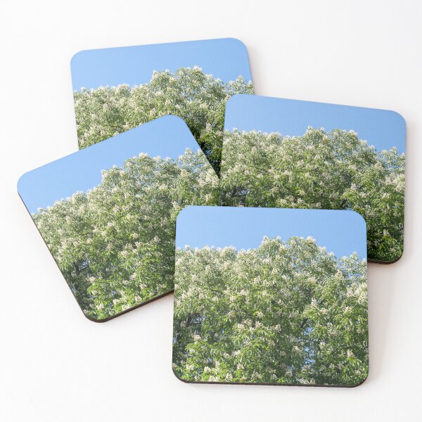 Item preview, Blooming Chestnut Trees Against Clear Sky designed and sold by Georgia Mizuleva.