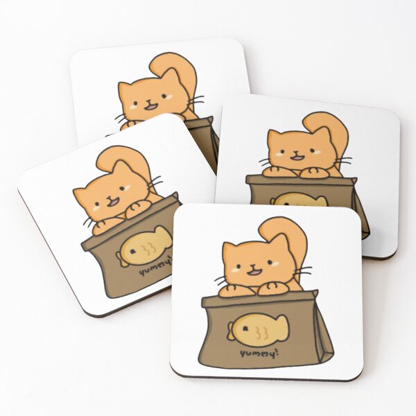 Item preview, Cat Taiyaki Fish | Kawaii Cat | Cat Drawing Anime Japanese | Fish Bowl and Cat | Taiyaki Fish Cat designed and sold by designedwLUV.