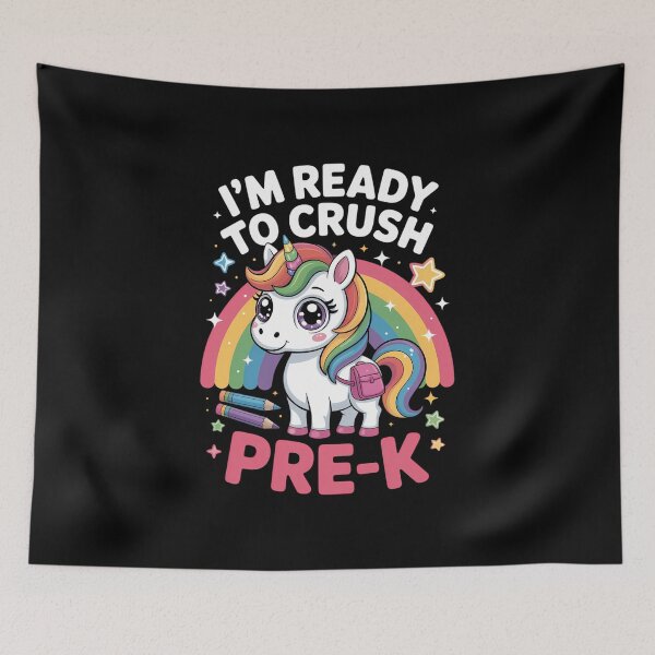 Item preview, Crush Pre-K Girls Back to School Unicorn First Day Preschool designed and sold by FaithAbbott.