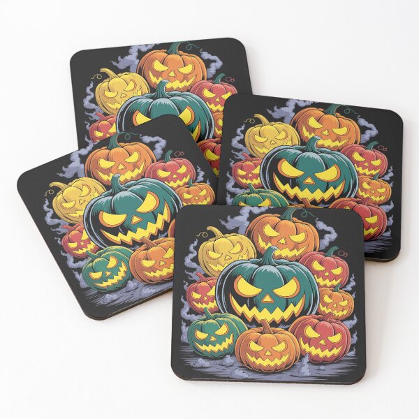 Item preview, colorful pumpkin ghosts Jack o lantern Halloween fun designed and sold by tkhrbika.