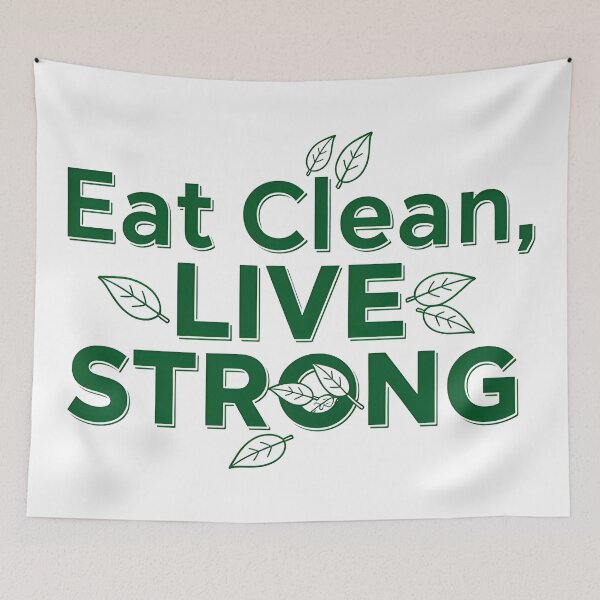 Item preview, eat clean designed and sold by Uglyandcute.