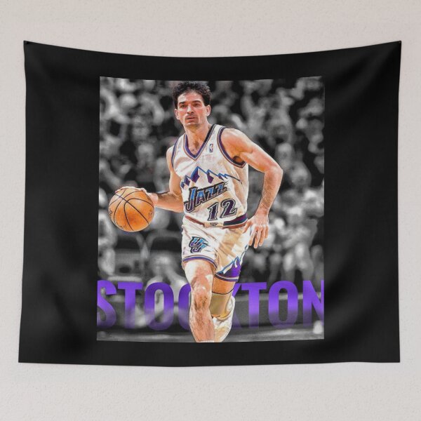 Item preview,  John Stockton | Basketball | White retro designed and sold by LaurenceWiegand.