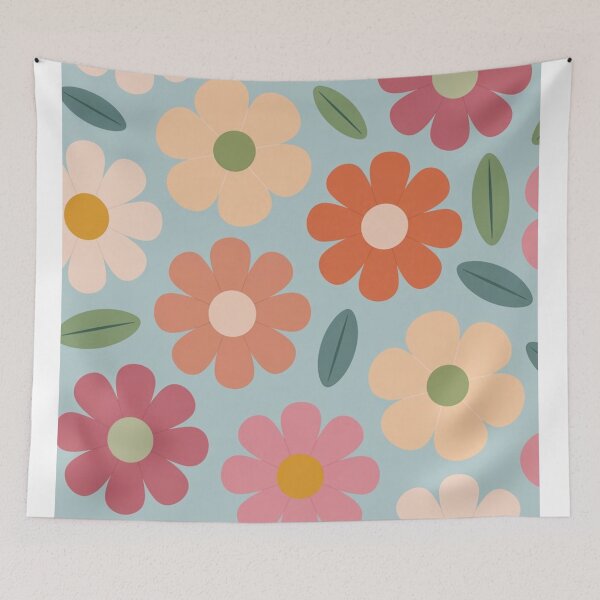 Item preview, Pastel Daisy Seamless Pattern – Scandinavian Floral Aesthetic designed and sold by CrystalCove11.