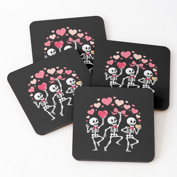 Item preview, Dancing Skeletons Heart Valentine's Day designed and sold by FaithAbbott.