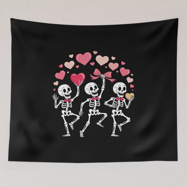 Item preview, Dancing Skeletons Heart Valentine's Day designed and sold by FaithAbbott.
