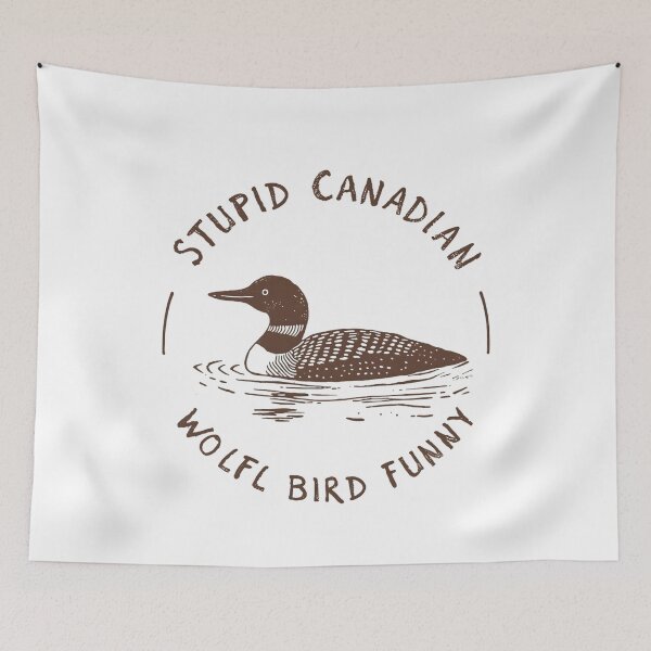 Item preview, Stupid Canadian Wolf Bird Absurd Creature Illustration designed and sold by Creations44.