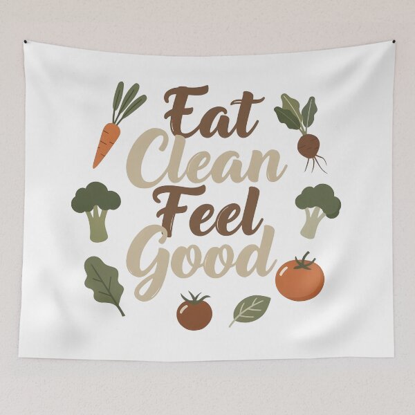 Item preview, eat clean  Feel Good designed and sold by Uglyandcute.