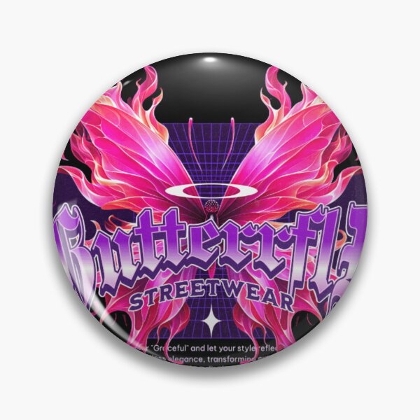 Item preview, Butterfly Streetwear Effortless Elegance Cyberpunk Art Print designed and sold by GenZFashion000.