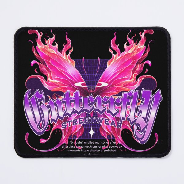 Item preview, Butterfly Streetwear Effortless Elegance Cyberpunk Art Print designed and sold by GenZFashion000.