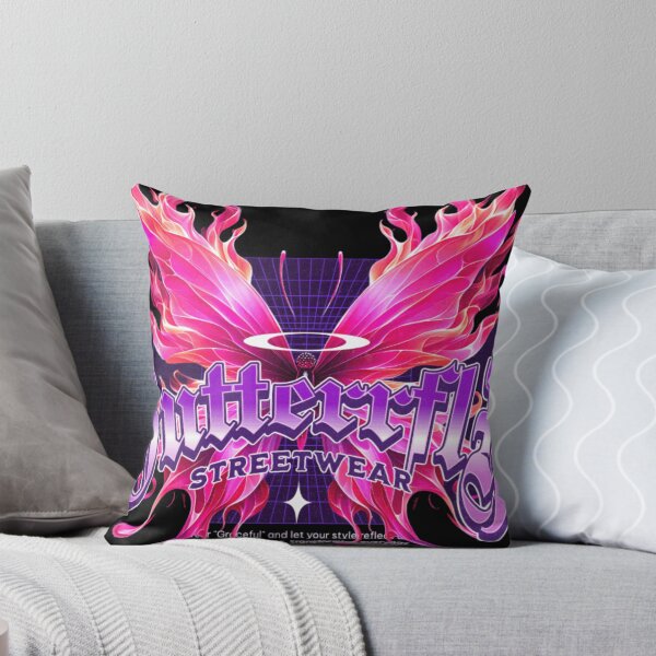 Item preview, Butterfly Streetwear Effortless Elegance Cyberpunk Art Print designed and sold by GenZFashion000.