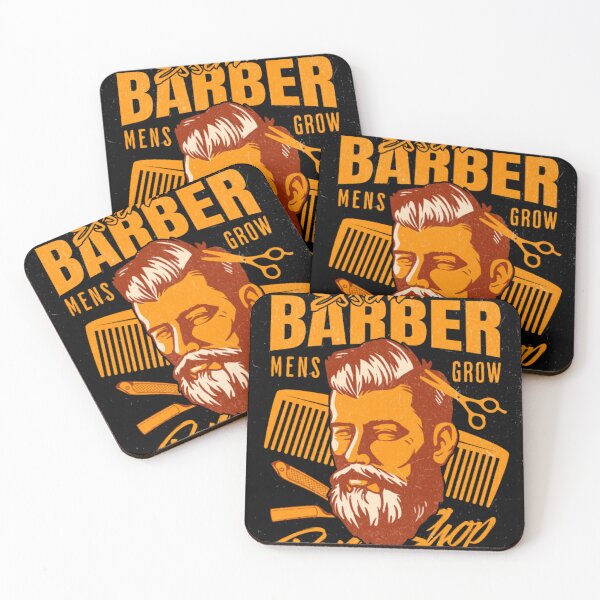 Item preview, Retro Barbershop Bearded Man Haircut and Shave Design designed and sold by GenZFashion000.