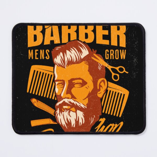 Item preview, Retro Barbershop Bearded Man Haircut and Shave Design designed and sold by GenZFashion000.
