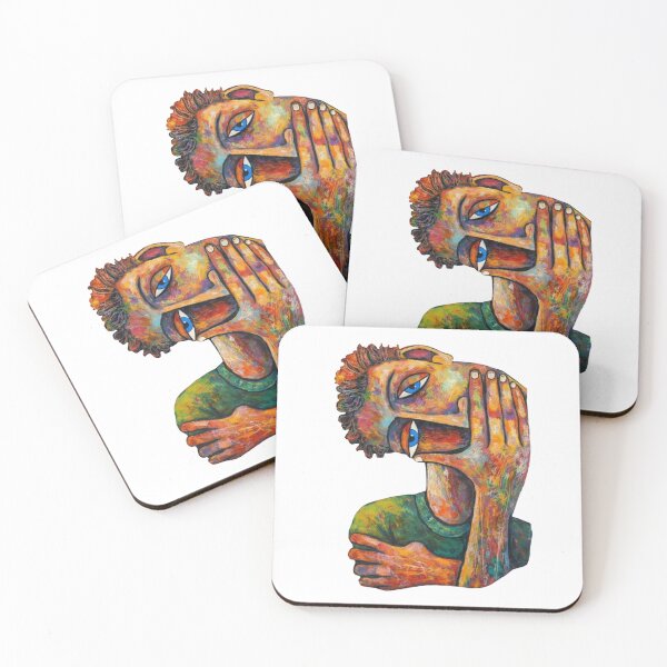 Item preview, Abstract Emotional Face Art – Colorful Expressionist Portrait Illustration designed and sold by Gurjeetpixelart.