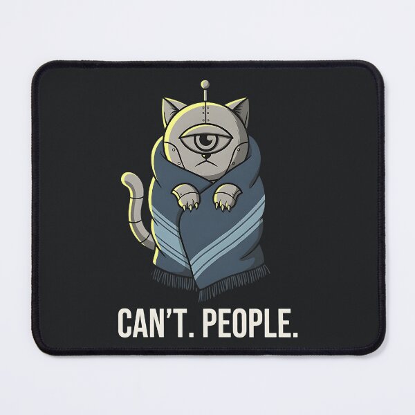Item preview, Robot Cat – Moody Sarcastic Minimal Sci Fi Humor Design designed and sold by Taans-Creation.