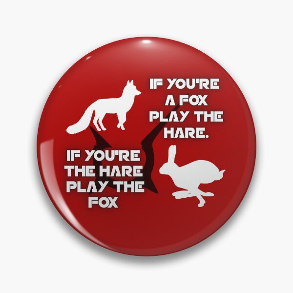 Item preview, If You're a Fox, Play the Hare. If You're A Hare, Play the Fox designed and sold by Live, Laugh LARP.