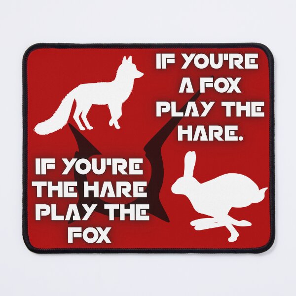 Item preview, If You're a Fox, Play the Hare. If You're A Hare, Play the Fox designed and sold by Live, Laugh LARP.