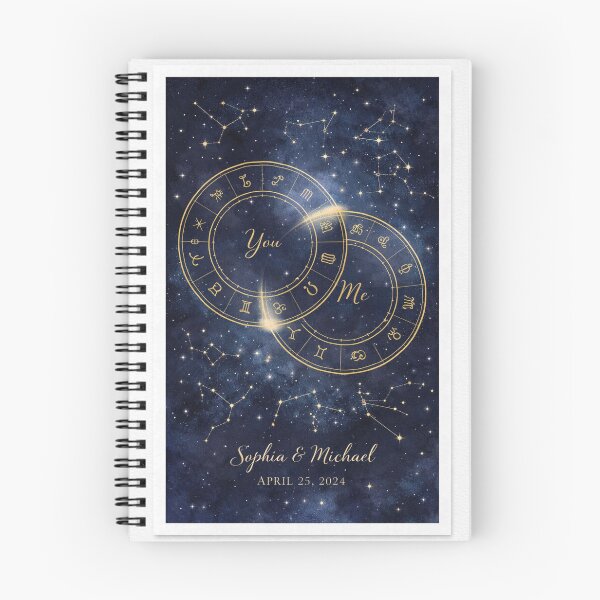 Item preview, You & Me Couple Zodiac Constellation Star Map designed and sold by goodcrystals.