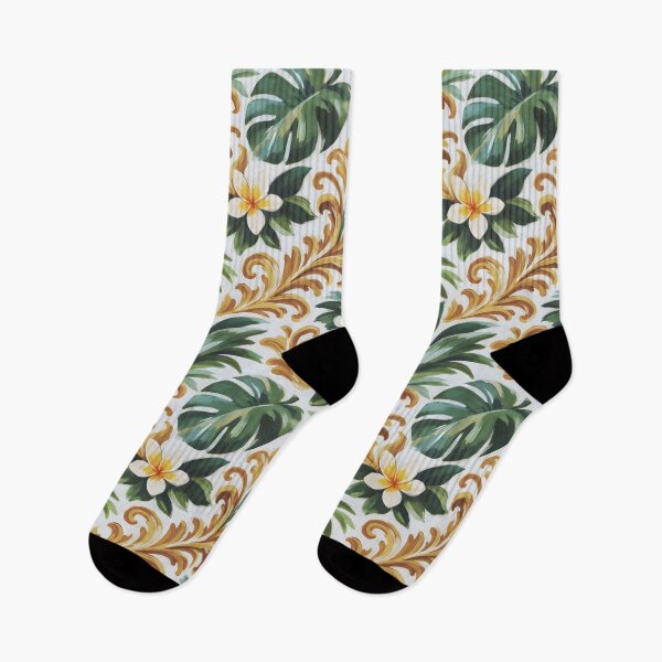 Item preview, Plumeria Oil Painting Pattern designed and sold by Eclectic Monkey.