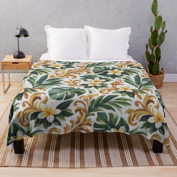 Item preview, Plumeria Oil Painting Pattern designed and sold by Eclectic Monkey.