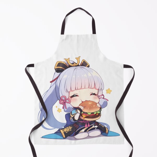 Item preview, Kamisato Ayaka Genshin Impact Game Chibi Kawaii Burger Anime Girl Sweet designed and sold by mildaclairmo.