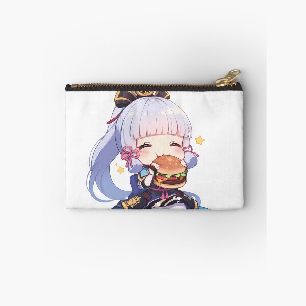 Item preview, Kamisato Ayaka Genshin Impact Game Chibi Kawaii Burger Anime Girl Sweet designed and sold by mildaclairmo.