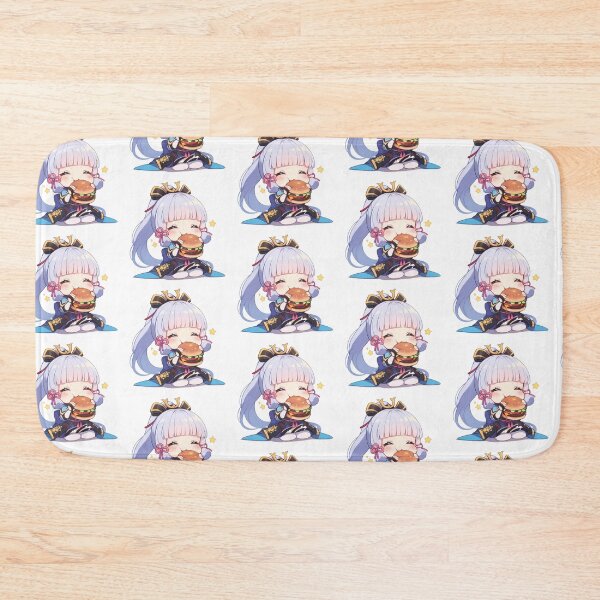 Item preview, Kamisato Ayaka Genshin Impact Game Chibi Kawaii Burger Anime Girl Sweet designed and sold by mildaclairmo.