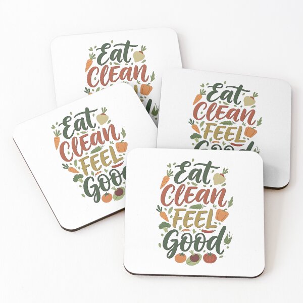 Item preview, eat clean  Feel Good designed and sold by Uglyandcute.