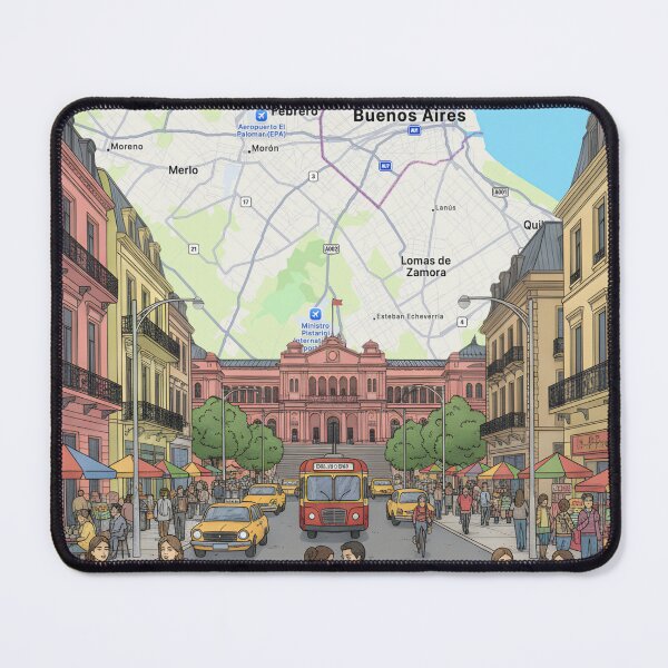 Item preview, Buenos Aires Print | Argentina Travel Poster Wall Art | Latin American City Illustration | Romantic Street Decor designed and sold by shopcanva.