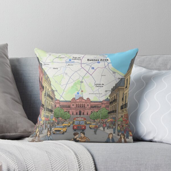 Item preview, Buenos Aires Print | Argentina Travel Poster Wall Art | Latin American City Illustration | Romantic Street Decor designed and sold by shopcanva.