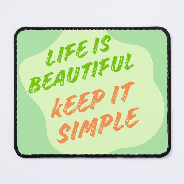 Item preview, Life Is Beautiful – Keep It Simple  Positive Brush Typography designed and sold by NilofaDesigns.